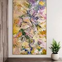 Autorski obraz abstrakcyjny 130x215 cm na płótnie do salonu