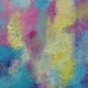 Abstrakcyjny obraz w stylu ekspresjonizmu - 30 x 40 cm na płótnie z akrylami