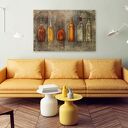 Butelki Vintage - obraz na płótnie 120x80 cm do kuchni i jadalni