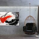 Abstrakcyjny obraz na płótnie Czerwona fala 120x80 cm