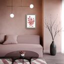 Listki róż/pomarańcz A4 - akwarela