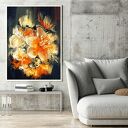 Plakat obraz Kwiaty i Abstrakcja 50x70 cm B2