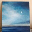 Pejzaż Nocą - obraz akrylowy na płótnie 60x50 cm (gotowy do zawieszenia)
