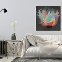 Kwiat artystyczny na płótnie - obraz 80x80 cm w kwadracie (70502)