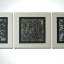 120x40cm - NOWOCZESNY CZARNO BIAŁY