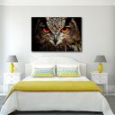 Obraz na ścianę z sową - makro oczu 120x80 cm