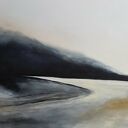 Pod lasem - ręcznie malowany obraz akrylowy na płótnie 40x50 cm