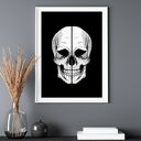 Plakat-obraz Black Skull A3 - czarna czaszka 29,7 x 42 cm