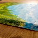 Pejzaż akrylowy 40x30 cm „Wśród karminowych maków” - ręcznie malowany na płótnie