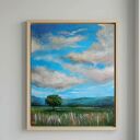 Błękitne niebo - ręcznie malowany obraz akrylowy 60x50 cm