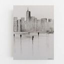 MIASTO - akwarela formatu 24/18 cm