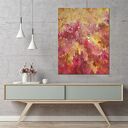 Żółty obraz abstrakcyjny, kolorowa abstrakcja 70x90 Sunset Melody - czerwony obraz do salonu