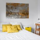 Obraz na płótnie - Pejzaż GÓRY pomarańczowy 100x70 cm (Vaku dsgn)