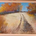 Pejzaż - rysunek w pastelach suchych, format 18x24 cm