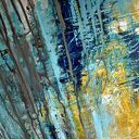 Spilled Ink - abstrakcja ręcznie malowana akrylem na płótnie 70x100 cm