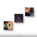 Kompozycja galaktyka - obraz gwiazdy i planeta z kosmosu