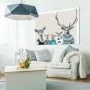 Hipsterska rodzinka jeleni 02190 - 120x80 cm