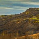 Islandia na płótnie - obraz z gejzerem i górami 120x80 cm