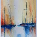 Pejzaż - akwarela w formacie 24/18 cm