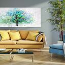 Obraz drukowany na płótnie z kolorowym abstrakcyjnym drzewem 147x60 cm