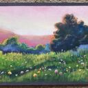 KONIEC LATA - pejzaż w formacie 18x24 cm (pastele suche)