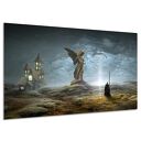 Obraz MROCZNY anioł zamek gotycki FANTASY 7 płótno salon 120x80
