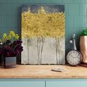 Obraz na płótnie - ZŁOTE DRZEWA - W PIONIE - 50x70 cm (77103)