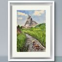Akwarela Matterhorn 18x26