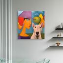 Cichy dialog obraz akrylowy 80x80