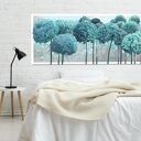 Obraz drukowany na płótnie KWIATY HORTENSJI OGRODOWEJ W TURKUSIE - format 147x60cm