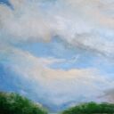 Spokój o poranku - ręcznie malowany obraz akrylowy 60x40