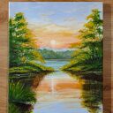 Dyptyk natury „Poranek i zmierzch” - obraz akrylowy 48x30 cm