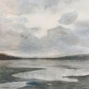 NAD MORZEM-akwarela formatu 25/25 cm