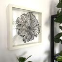 Wycinanka Black Flower - minimalistyczna dekoracja ścienna dla kobiet z klasą