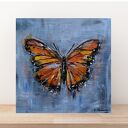 Obraz akrylowy Motyl - ręcznie malowany na płótnie 29x29 cm