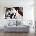 Obraz XXL Para 4 - 120x70cm design na płótnie pocałunek