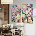 Zestaw kolorowych obrazów 90x60 cm - abstrakcja ręcznie malowana