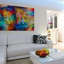 Kolorowe Linie - nowoczesny obraz na płótnie 150x100 cm