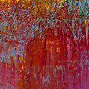 Obraz na płótnie 120x80 cm - kolorowe drzewa w abstrakcyjnej odsłonie