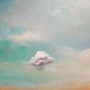 Nowoczesny pejzaż - obraz akrylowy 90 x 60 cm z chmurą