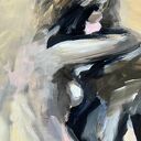 Szkic Kobiety - 50x70 pastelowy obraz akrylowy do sypialni