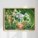 Botaniczna szklarnia - oryginalna akwarela (43x61 cm)