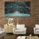 obraz ALEJKA 1 miętowa - 120x70cm loft na płótnie aleja