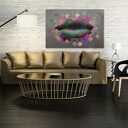 Obraz na płótnie - METALICZNE USTA - 120x80 cm (36801)