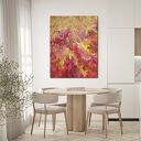 Żółty obraz abstrakcyjny, kolorowa 70x90 Sunset Melody - czerwony