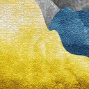 Obraz na płótnie 120x80 cm - abstrakcyjne złote góry, drzewa i ptaki