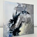 Niebieski obraz „Blue” 40x40 cm - gotowy do zawieszenia