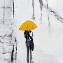 Czarno-biały obraz 30x40 cm malowany ręcznie tuszem na papierze akwarelowym