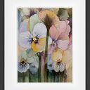 Bratkowe echa myśli - akwarela z bratkami 31 x 23 cm (oryginał)