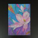 Magnolia - akwarela i pastela sucha A4